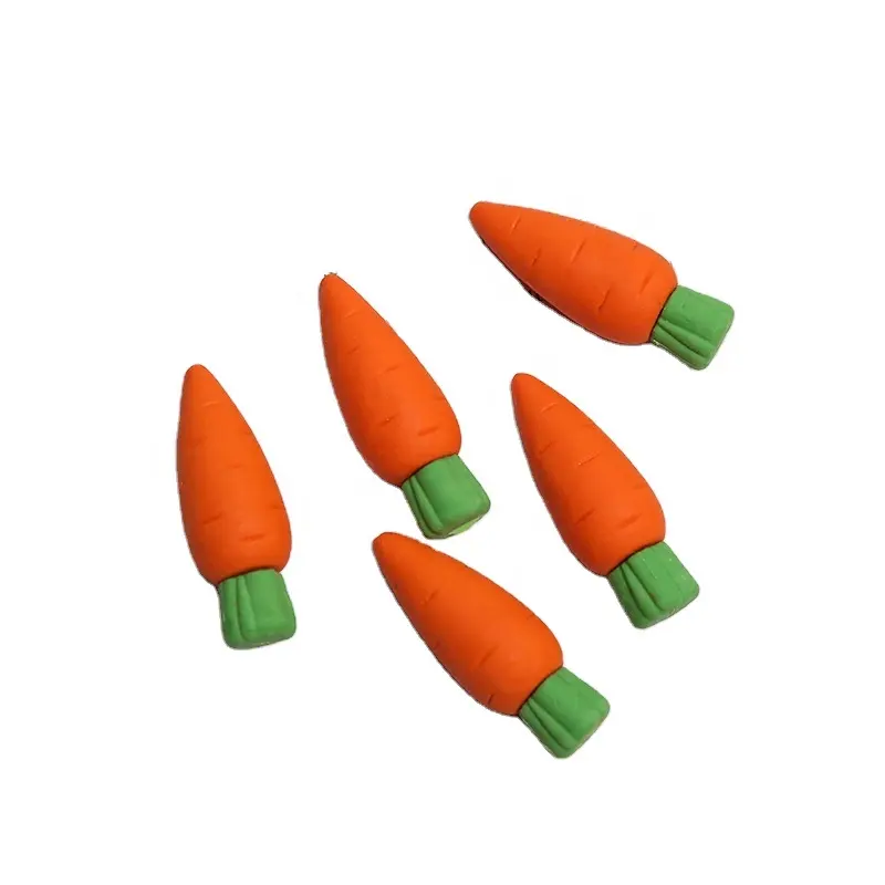 Vendita calda Design personalizzato gomma TPR 3D simpatico cartone animato frutta verdura gomma per bambini scuola stazionario