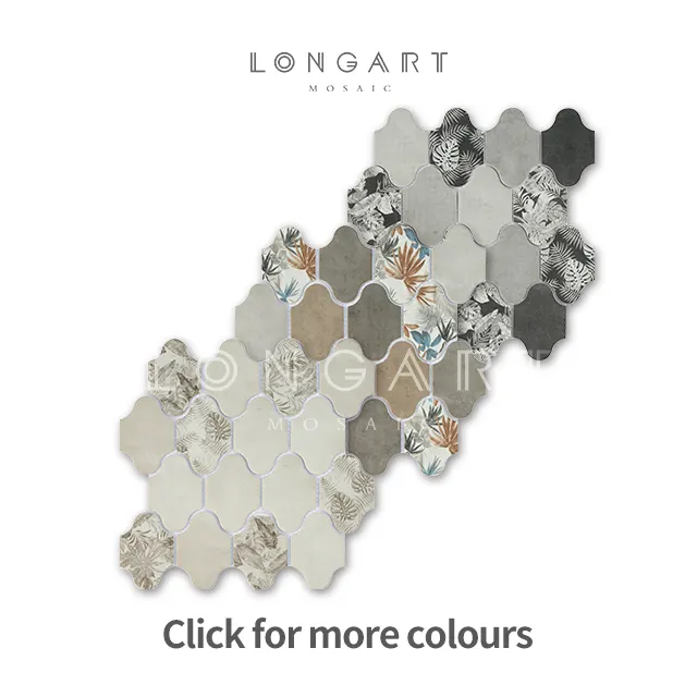 LongArt Mosaik Blumenmuster Glasmosaik fliesen Mischfarbe Laternen förmig Für Küche Backs plash Wandfliesen Mosaik