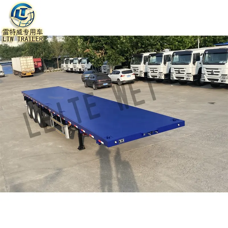 3 Assen 20ft 40ft Container Chassis Transport Flatbed Oplegger Voor Verkoop