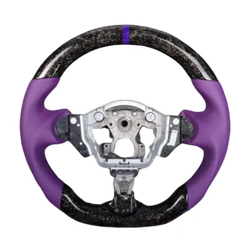 Forged Carbon+Perforated Leather+Blue Top Stripe B