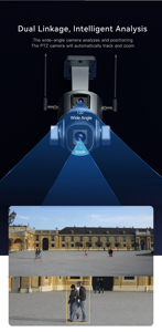 Y5 4G Wifi 20X Zoom Cam Module 4K 8MP Floodlight Ptz IP Cctv Sistema de cámara de seguridad para el hogar inteligente Cámara solar inalámbrica - Product Image 5