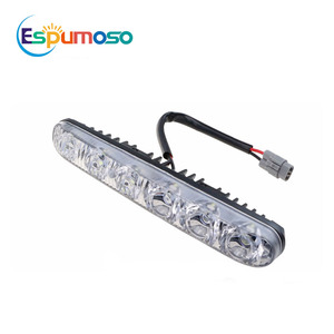 Universal Leds Auto Parts Daytime Running Fog Driving Traffic <strong>Light</strong> 6smd for Car White Amber Dual Color Strobe <strong>9v</strong>-12v Waterproof
