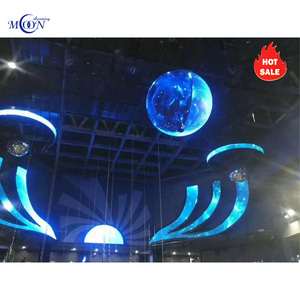 360 gradi 3d Round Led Video Screen Display a colori per interni esterni P3 P6 sfera Led Display a parete forma di palla modulo sferico - Product Image 6