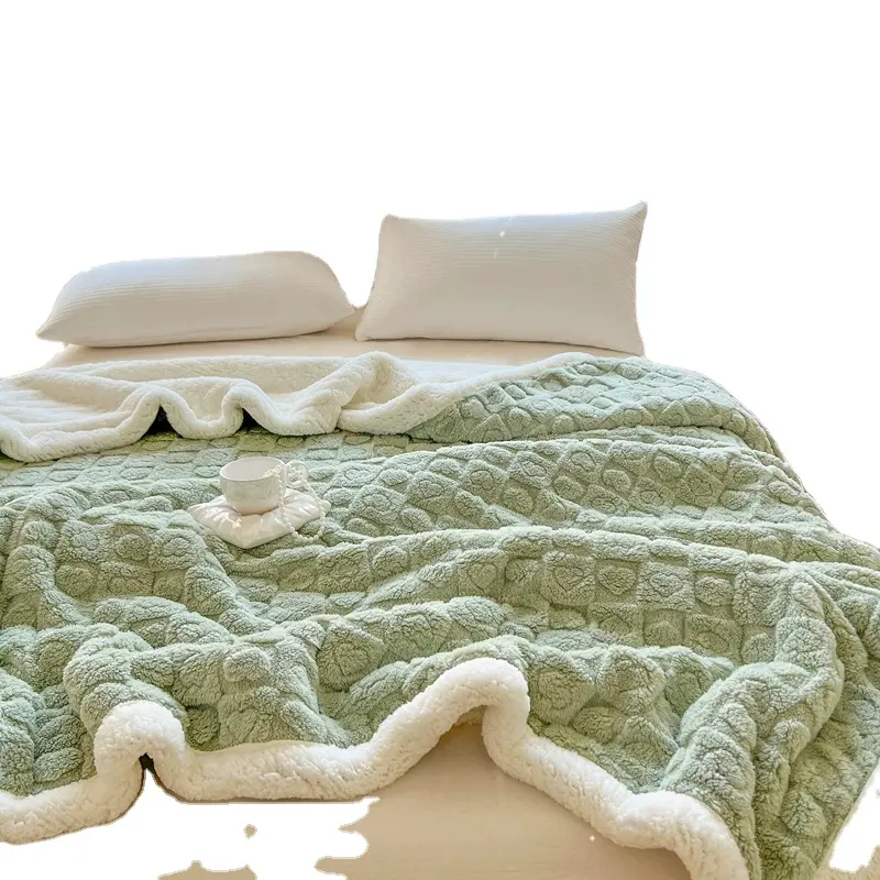 Couvertures d'animaux en polyester en gros pour couvertures de vison d'hiver 2 plis