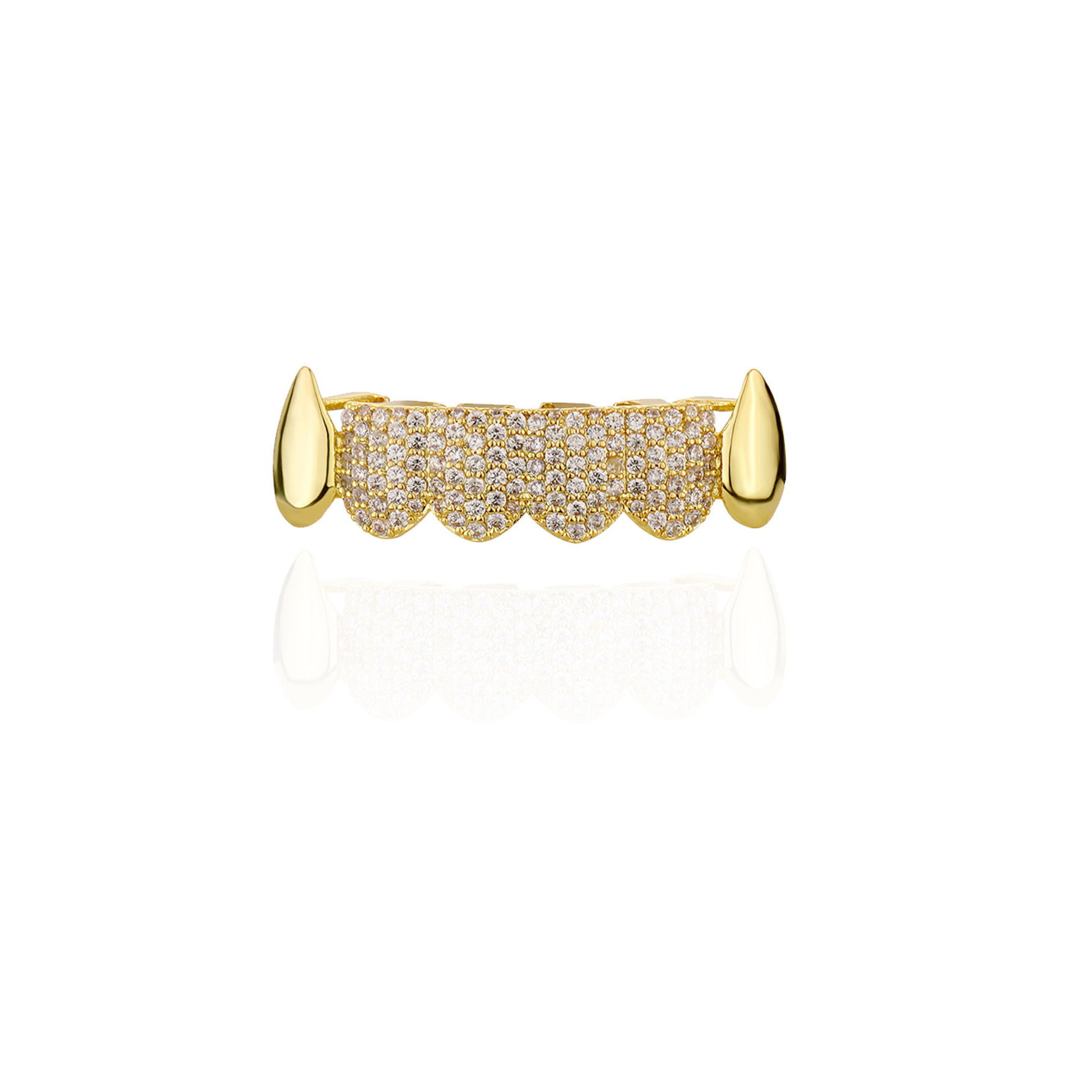 Golden lower teeth