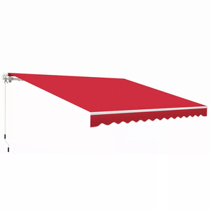 12' X 10' Manual Retractable Awning with with Adjustable and Versatile Design for Patio, <strong>Balcony</strong>, Yard - Product Image 1