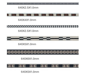 <strong>Pretty</strong> and Colorful Guitar Binding Stripped Backboard Center Inlaid with Wood Veneer Patterned Edge Strips - Product Image 5