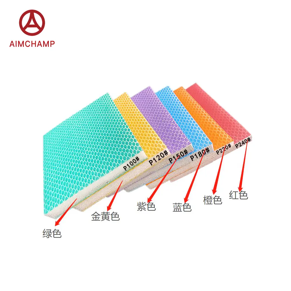 120*100*12mm Wet and Dry Sanding Sponges Aluminum Oxide Double Sided Soft Abrasive Flexible Hand Grit 100-240 for polishing auto