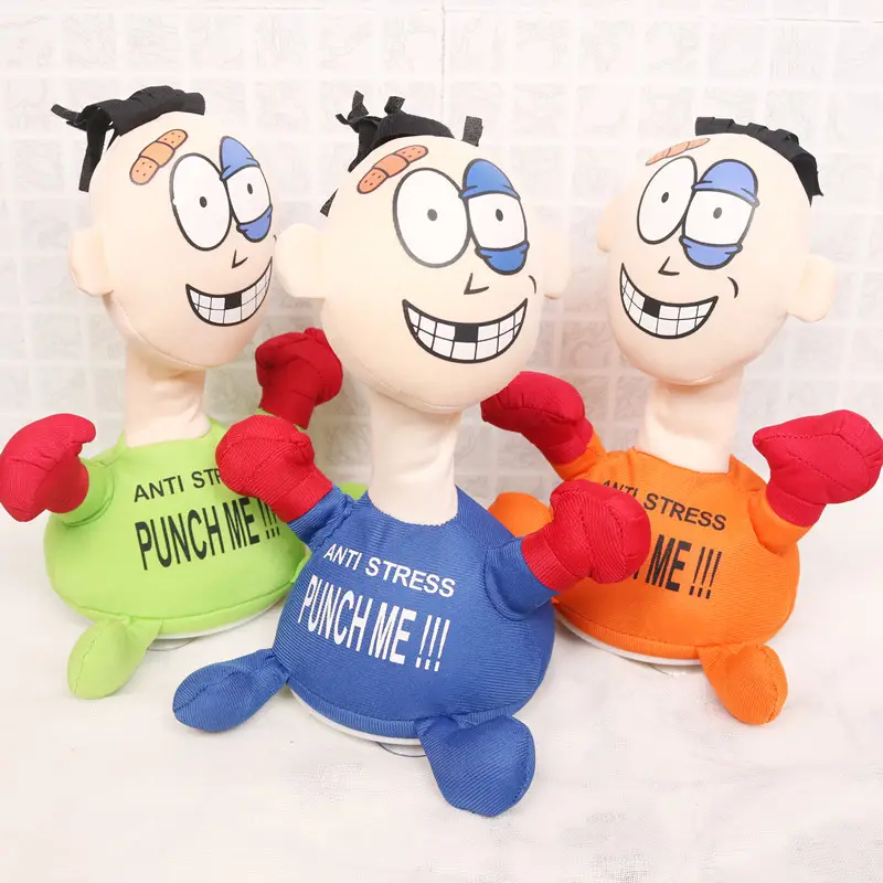 Punch Me! Elektrische Pluche Speelgoed Screaming Toy Novelty Anti-Stress Speelgoed Pluche Pop Anti Stress