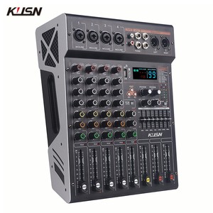 4 kanal 250W x2 amplifikatör mikser 99 DSP dijital profesyonel Powered ses karıştırma müzik konsolu ses mikseri Bluetooth USB ile - Product Image 1