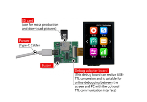 Pantalla LCD de 2,8 pulgadas 240*320 con configuración, escritura LUA, audio, video COF Pantalla táctil capacitiva - Product Image 3