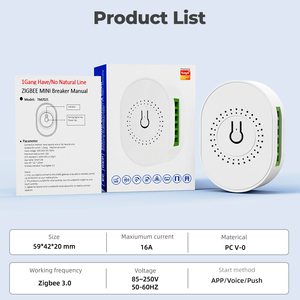 SMATRUL <span class=keywords><strong>ZigBee</strong></span> modul saklar pintar, modul Mini Tuya tidak netral diperlukan 2 arah 16A kontrol suara kompatibel dengan Alexa/Google Home - Product Image 6