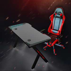 便宜的价格现代风格家庭办公室pc游戏桌电脑桌与不锈钢腿 - Product Image 5