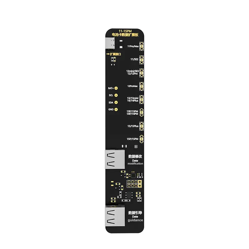 Placa de expansão para reparo de dados de bateria I2C KC02, bateria para iPhone 11-15 que restaura rapidamente a eficiência de 100%