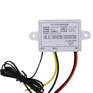 Xh-W3001 10A 12V 24V 220VAC цифровой светодиодный регулятор температуры для инкубатора охлаждающий нагревательный переключатель Термостат Ntc датчик - Product Image 2