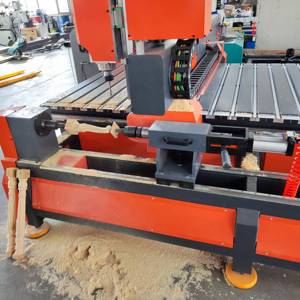 Máquina CNC de 4 ejes de un solo husillo con enrutador de carpintería de 8 ejes giratorios controlado por el sistema Syntec DSP - Product Image 4