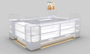 Glass Jewelry Display Counter and Showcase China Factory Jewellery Kiosk Mall Jewelry