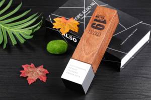 Katı ahşap kristal kupa özelleştirilmiş yaratıcı gravür ve renkli baskı madalya olağanüstü çalışan yıllık toplantı ödülü - Product Image 6