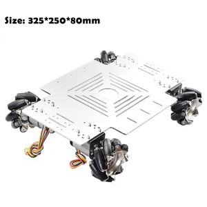 40KG Big Load 4WD Ganzmetall Mecanum Rad Roboter Auto Chassis Kit Plattform mit DC 12V Encoder Motor für Arduino DIY Projekt