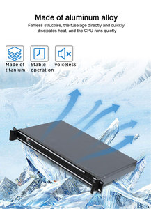 HVAEIPC 1U Mini con Intel Core I3 I5 2 LAN 2 COM 6 USB VGA Pantalla para maquinaria industrial Computadora de escritorio sin ventilador PC SSD 15W