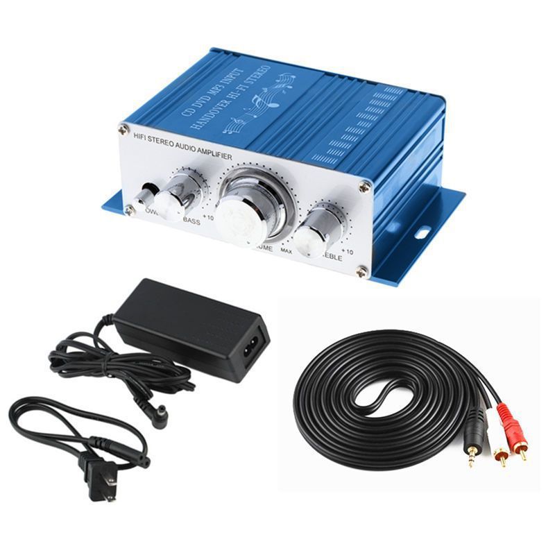 Bleu avec 12V Alimentation + Câble Audio
