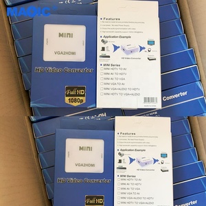 Equipo de Audio y vídeo, adaptador vga, hdmi, Mini VGA a HDMI, caja convertidora VGA a Hdmi
