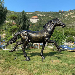 รูปปั้นสัตว์ทำจากเรซินรูปม้าทองแดงขนาดเท่าของตกแต่งสวนกลางแจ้งด้วยวันขอบคุณพระเจ้าโมเดลทาสีฮาโลวีนสำหรับงานฝีมือ - Product Image 2