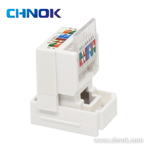 RJ45 UTP以太网5e类/6类/6a类/78p8c类90度无工具黑门网络信息模块化梯形插孔 - Product Image 6