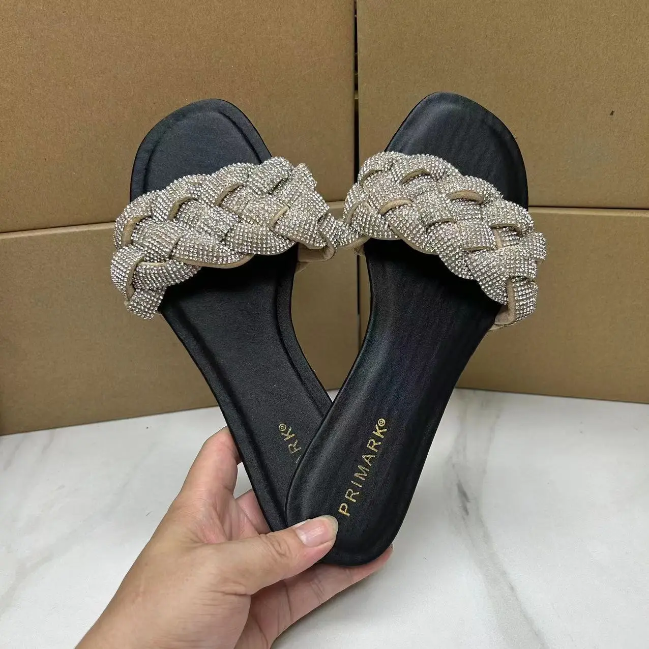 H158-502 scarpe da donna piatte originali per il commercio estero si rilassano e comode pantofole da donna antiscivolo resistenti all'usura per interni ed esterni