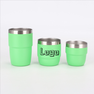 Lazer gravür Mini Tumblers 4oz 6oz <span class=keywords><strong>8oz</strong></span> boş fincan paslanmaz çelik şarap Shot yalıtımlı şişe su içecek fincan kahve kupa