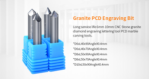 Cnc <strong>Pcd</strong> Diamond Engraving Brazed Bit Milling <strong>Cutter</strong> Bits Stone Engraving Tools - Product Image 4