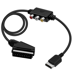 Cable de salida 2 en 1 RGB Scart + AV RCA, Cable de plomo con adaptador AV para SEGA Dreamcast para PAL
