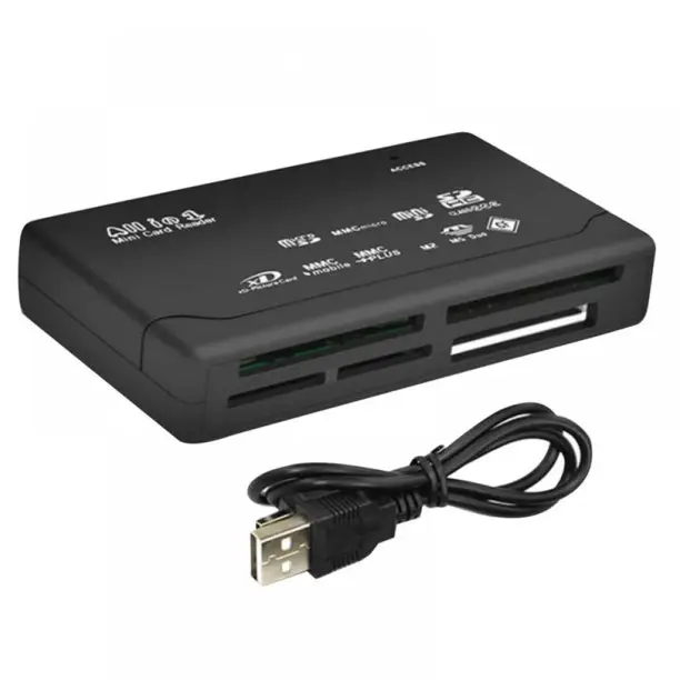 Tout en 1 Mini lecteur de carte Allin1 Lecteur de carte mémoire USB externe SD MMC XD CF Support USB V2.0 pleine vitesse