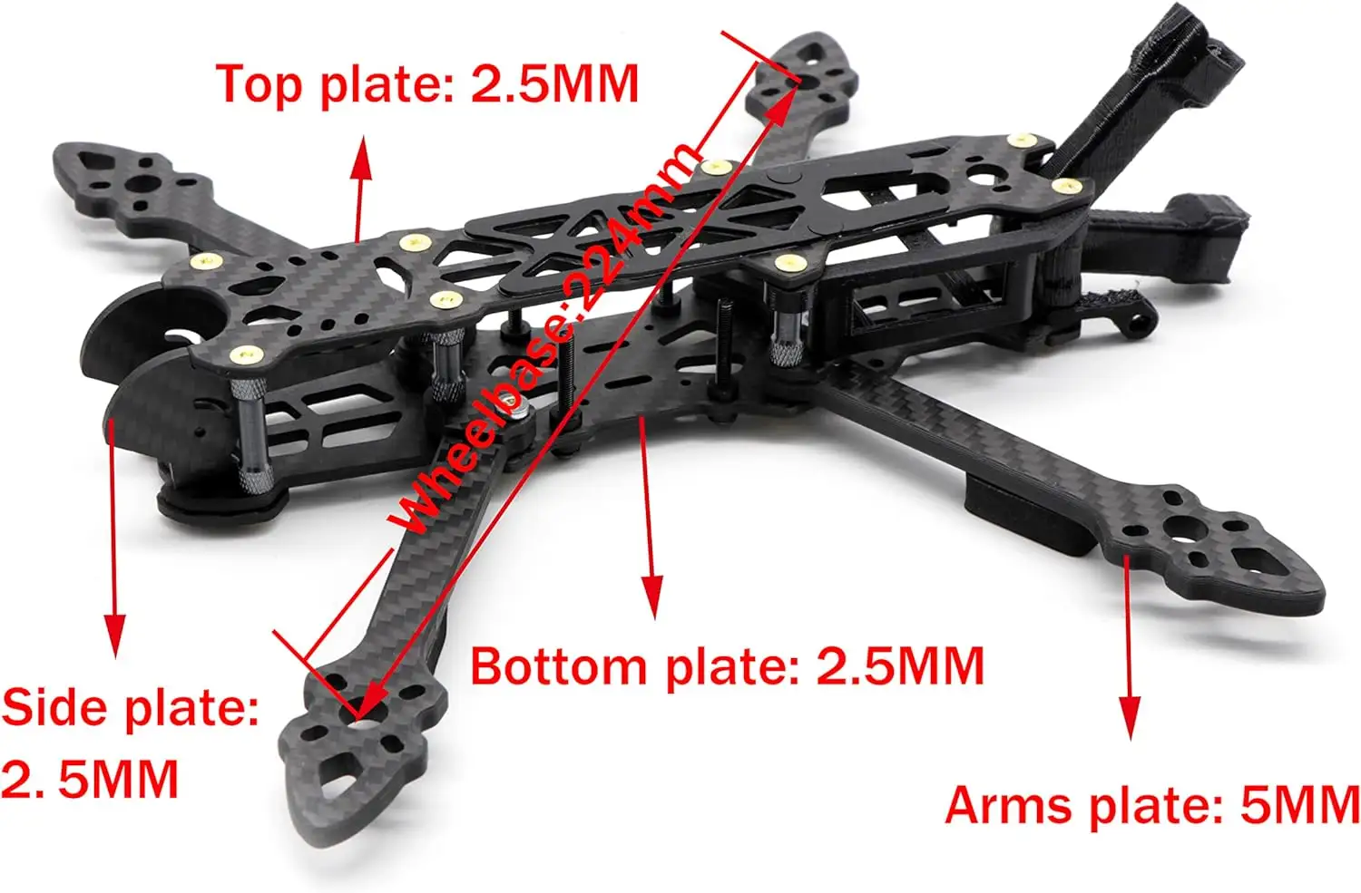 Vendita calda 7/8/9/10 pollici Fpv Drone telaio in fibra di carbonio Mark 4 V2 Hexacopter formazione f550 agricoltura Drone telaio Kit