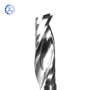 Tek flüt Spiral freze kesicisi 6.35 Upcut karbür CNC uçları akrilik için özelleştirilebilir kesici End Mill - Product Image 3