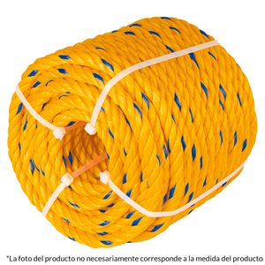 Fiero Cuerda Trenzada de Polipropileno Amarillo de 13mm para Embalaje Hecho de PP y Nailon Enrollado - Product Image 1