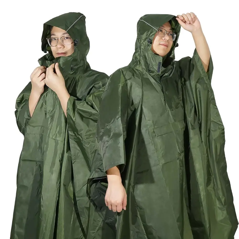 Produttore portatile riutilizzabile impermeabile con cappuccio pioggia Poncho leggero impermeabile mantello per la pioggia