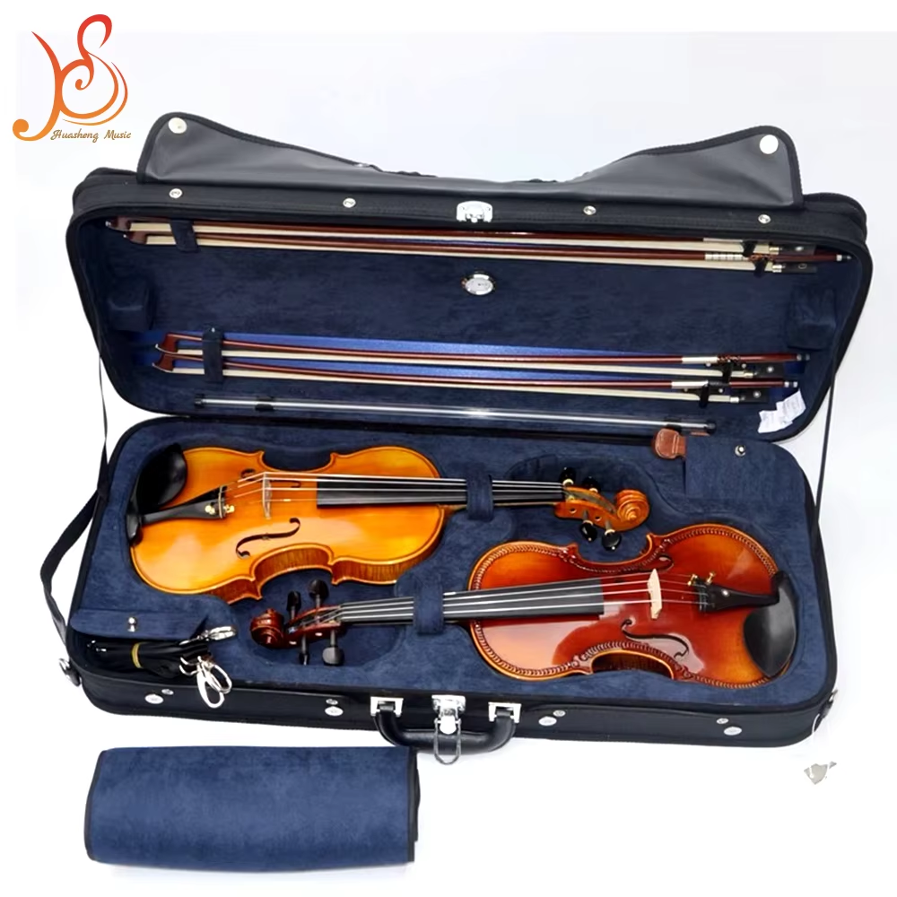 Étui professionnel double pour violon bleu