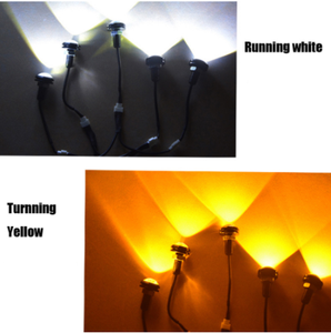 UNJOYLIOD ไฟ Led ให้สัญญาณรถ DRL,ไฟ Led 23มม. ไฟเดย์ไลท์ไฟเดย์ไลท์ LED 12V ไฟถอยหลังจอดรถไฟสัญญาณ Led รถยนต์ - Product Image 3