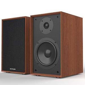 120W SR07B BT USB Coaxial entrada RCA óptica Carcasa de madera hecha a mano diseño elegante altavoz de estantería activa de sonido HiFi - Product Image 1