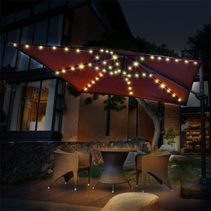 Patio Umbrella Lights 104 LED Lichterkette mit Fernbedienung 8 Beleuchtungs modus Regenschirm Batterie betrieben Wasserdicht im Freien - Product Image 3