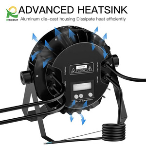 Redsun 18*10W IP65 Waterproof PAR Light Stand 180W RGBW <strong>DMX</strong> <strong>Control</strong> <strong>with</strong> Blue Red Green White Projection Beam for DJ Use - Product Image 3