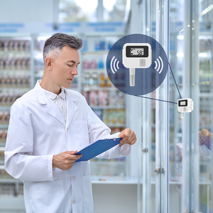 Indicador de medidor de temperatura Registrador DE DATOS inalámbrico Sistema de monitoreo de temperatura Sensor de humedad para sala de servidores - Product Image 5