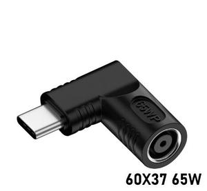 65W PD 90 Degree USB C Male <strong>Output</strong> <strong>to</strong> DC Power <strong>Input</strong> Adapter DC 5.5mmx2.1mm Female <strong>Input</strong> <strong>to</strong> Type C Male Connector Charge Adapte