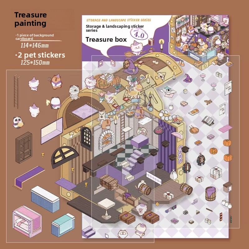 B Caja del tesoro-blanco