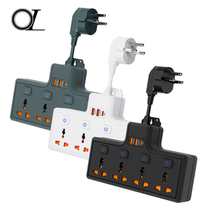 快速交付1型c和2 Usb 4路插座通用电源板墙壁电源插座交流电源板