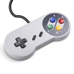 Gamepad con cable USB para Nintendo SNES Joypad Controller Joystick Handle Gaming Controller para Windows PC MAC Computer