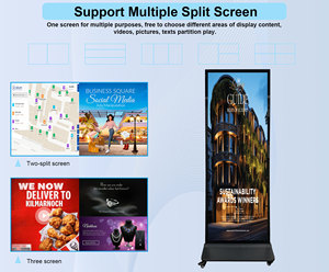 70 75 86 дюймов полноэкранный напольный киоск рекламы Android LCD Digital Signage дисплей с программным обеспечением CMS - Product Image 4