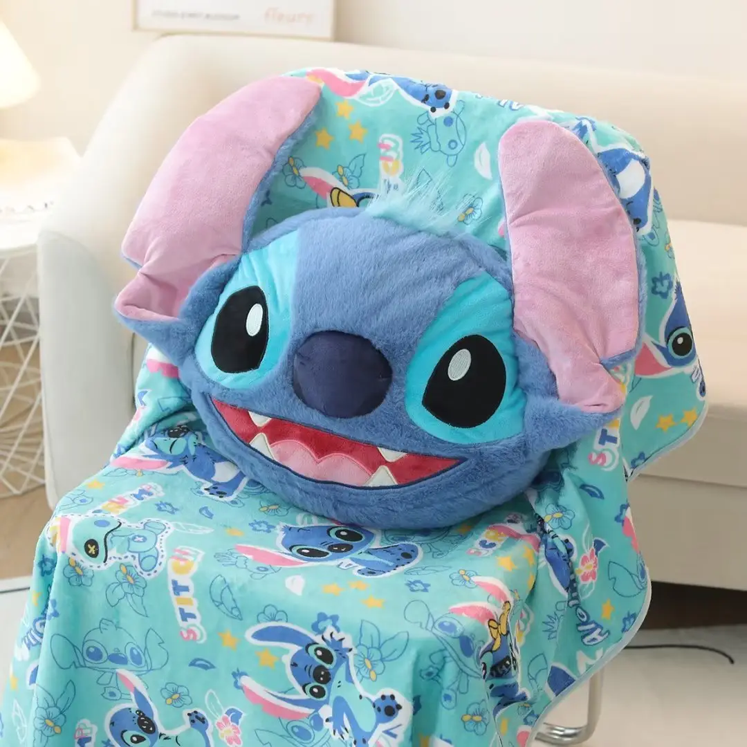 Cuscino di peluche con immagine di carattere imbottito all'ingrosso cartone animato Anime bambola che riempie coperta per fare il pisolino coperta di peluche per il compleanno dei bambini