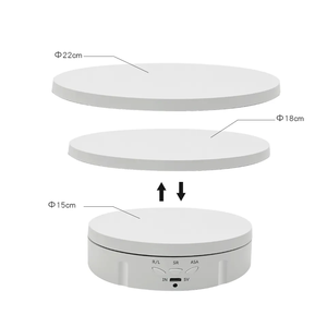 Plato giratorio eléctrico 3 en 1 de 360 grados con pantalla giratoria de control remoto tocadiscos de fotografía - Product Image 2
